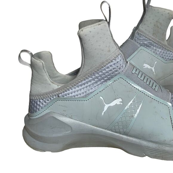Puma Womens Fierce Sz 9 Quilted 18941802 Gray Running Shoes Mid Top Sneakers - Picture 2 of 13